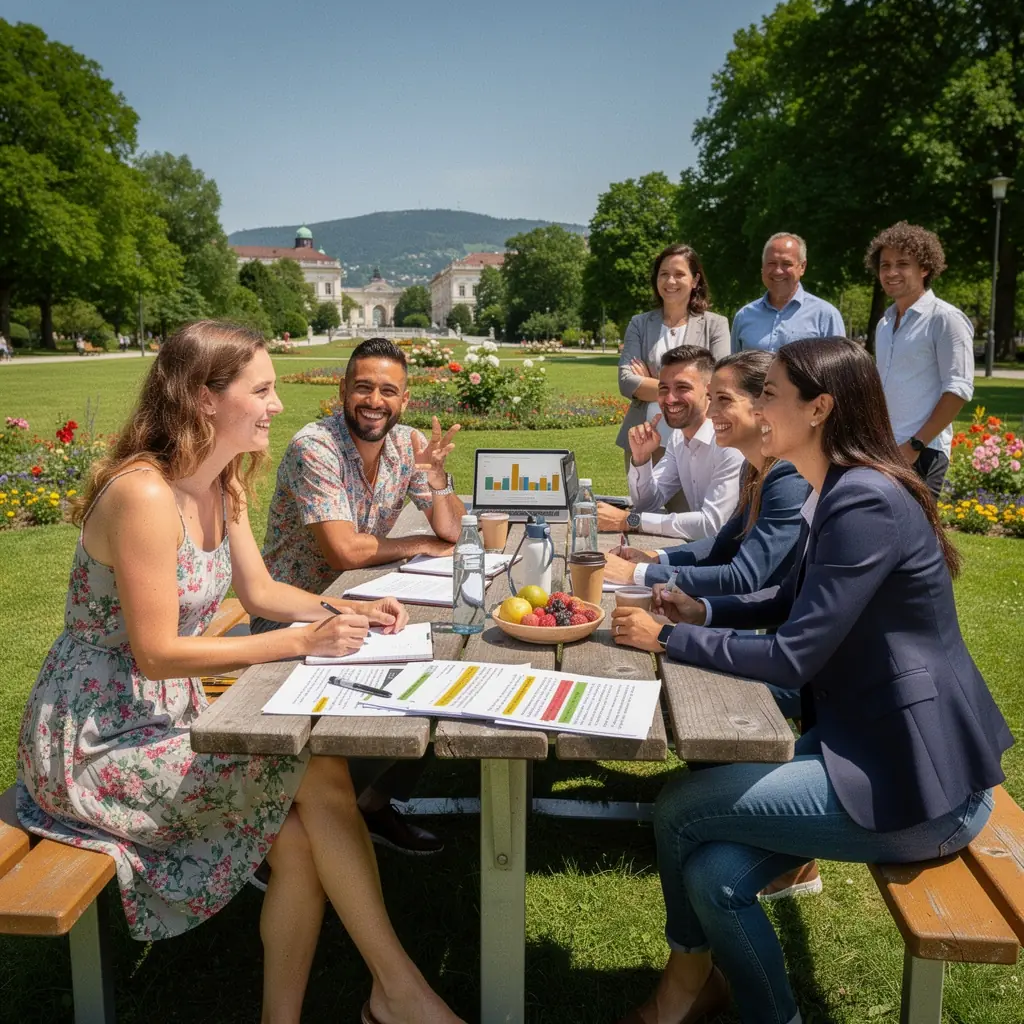 Ein Laptop, auf dem eine Online-Schulung zu Kundenzufriedenheit angezeigt wird.